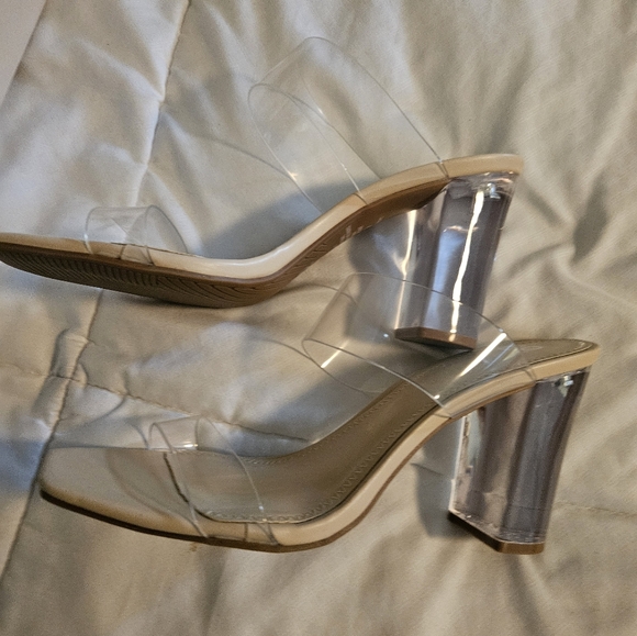 Nwt BP Nola clear chunk heel sandal - Picture 1 of 9
